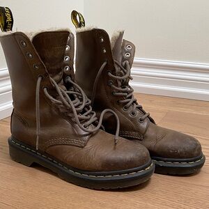 Dr. Martens Dark Brown Women’s Lace-Up Boots, UK 4 / US 6-6.5